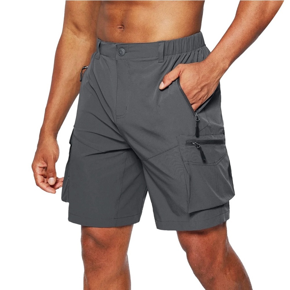 New Men's Gray Cargo Shorts Size X-Large